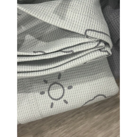 CARTER'S Thermal Baby Blanket Set Blue Moon And Sky Soft Cotton 2 Piece New - Picture 6 of 6